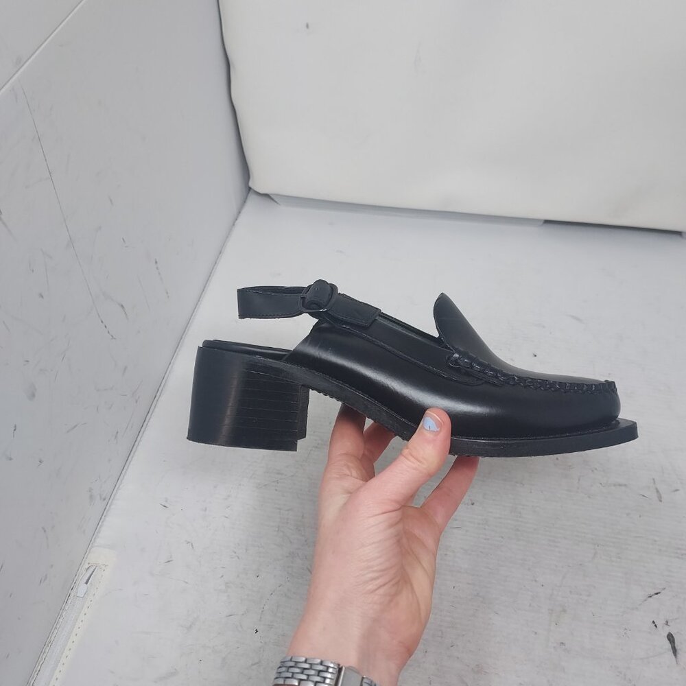 Black Leather Mules - Picture 3 of 12